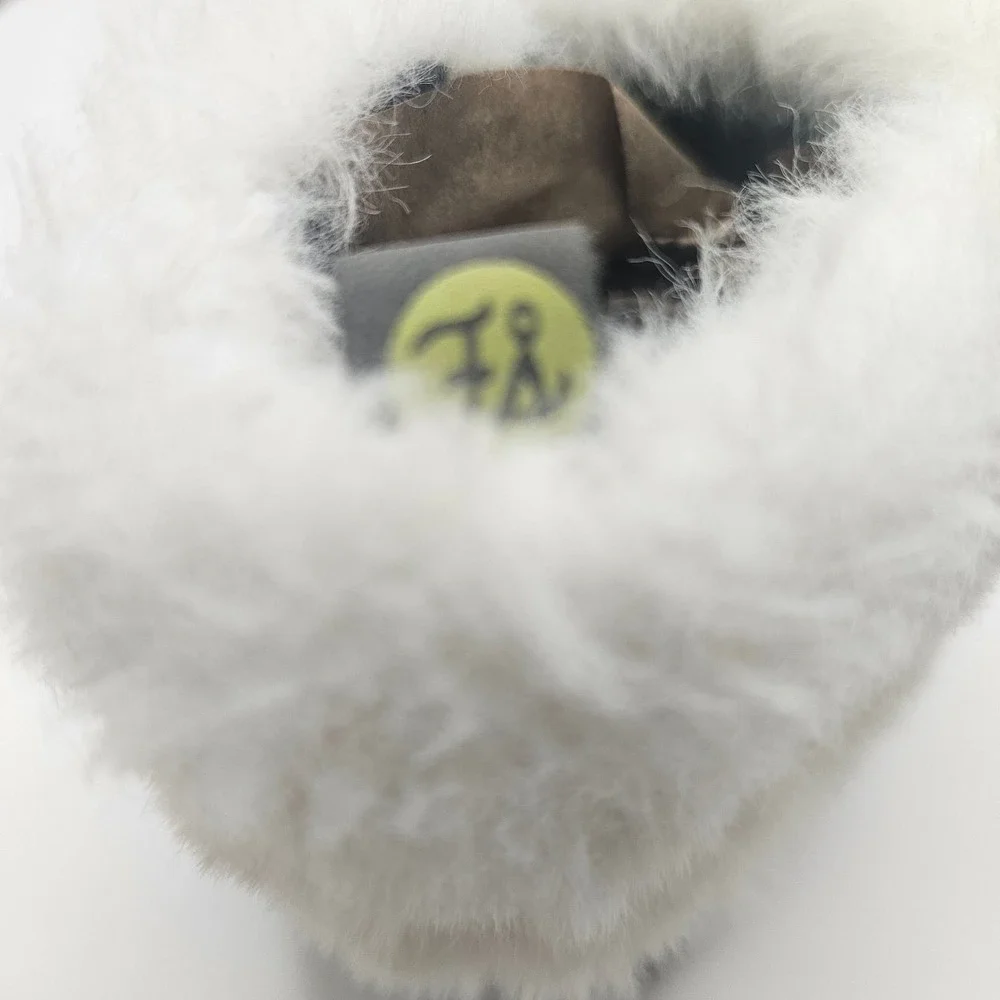 First‎ Steps Baby Girls Gray Faux Fur Trim Winter Boots